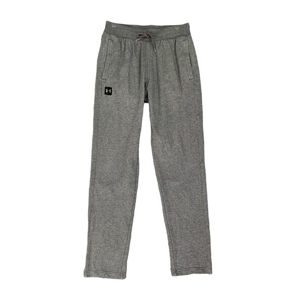 Under Armour Pants Mens M Medium Graphite Grey Loose Rival Fleece Straight Leg - Picture 1 of 15